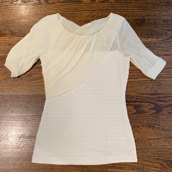 Anthropologie Ivory top sz S - Picture 1 of 8